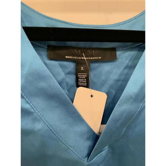 Elegant V-Neck Blouse by White House Black Market - Size L - Picture 3 of 3